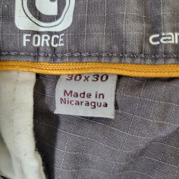 Carhartt Force Cargo Pants Men Size 30 30X30 Gray Relaxed Fit Pockets Cotton - Picture 9 of 16